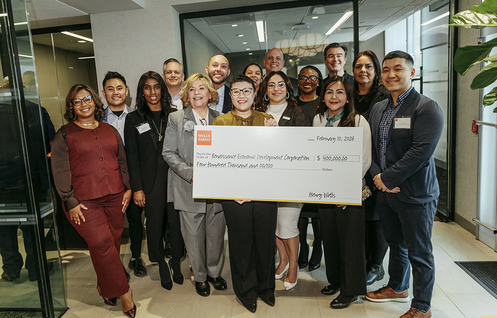 Wells Fargo celebrates grand opening of Tribeca branch with $400,000 grant to Renaissance Economic Development Corp.